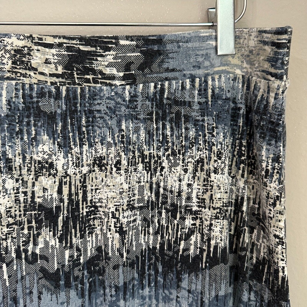 Roz&Ali Multicolor Maxi Boho Skirt Stretch Striped Tie Dye Blue Gypsy Women's PM - Picture 2 of 8